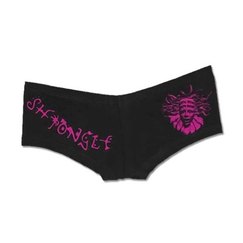 Shpongle Music Women’s black cotton Hot pants booty shorts NEW 1 in XS-Large